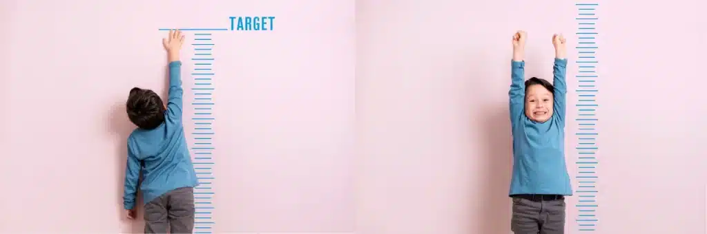 dการเจริญเติบโตทางร่างกายและความสูงของเด็ก