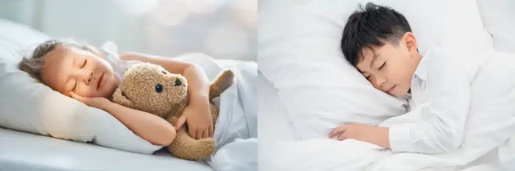 เด็กนอนหลับพักผ่อนอย่างเพียงพอ